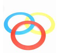 TOPINCN Ensemble de 3 Anneaux de Lancer à Main pour Jongler avec des Acrobaties - Élastique et Durable - Renforce la Main des Enfants Bleu Rouge Jaune Idéal pour Les Divertissements en Plein Air