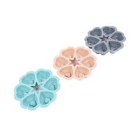 TOPINCN Ensemble de 3 Moules à Gâteau en Forme de Cœur avec Revêtement Antiadhésif en Silicone Flexible, Moule à Muffins en Forme de Cœur avec Plusieurs Fentes pour la Cuisson à la