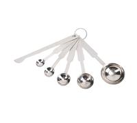 TOPINCN Ensemble de 5 Cuillères Doseuses en Acier Inoxydable 304, de Différentes Capacités (de 0,5 Ml à 15 Ml), avec Finition Polie, Idéales pour la Cuisine et la pâtisserie.