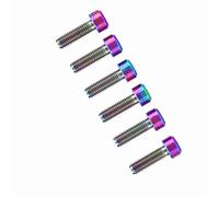TOPINCN Ensemble de 6 Pièces de Tige D'alliage de Titane M5 * 16 Mm pour Réparer la Tige de Vélo de Montagne, Titane/Multicolore/Or (Brillant; 3x2,6 mm)