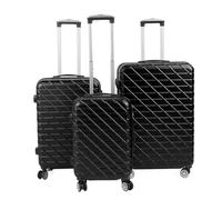 TOPINCN Ensemble de Bagages, Valise Rigide 3 Pièces avec roulettes Pivotantes, Valise Rigide avec Serrure TSA, Valise de Voyage Extensible pour Hommes et Femmes (20 Pouces, 24 Pouces, (Black)