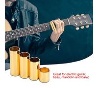 TOPINCN Ensemble de Barres Coulissantes en Métal pour Guitare électrique, Son Clair et Brillant, Excellente Intonation pour la Musique Country, le Jazz et le Blues, doré, 4 Pièces pour Guitaristes