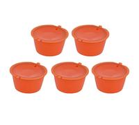 TOPINCN Ensemble de Capsules de café Réutilisables avec Cuillère Doseuse, Facile à Utiliser pour les Modèles, un Bon Cadeau pour les Amateurs de café (ORANGE)