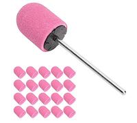 TOPINCN Ensemble de Capuchons de Ponçage Nail Art Haute Résistance pour Polir les Ongles de Meulage Convient à la Manucure Papier de Verre Fin pour une Utilisation Facile 13 X 19 Mm pour les (PINK)