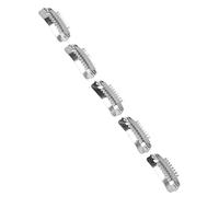 TOPINCN Ensemble de Clips D'extension de Cheveux à 8 Dents en Acier Inoxydable, pour Fixation de Perruque, Tresses de Cheveux, Extensions de 1,1 Pouces pour la Maison, Salon de Coiffure (SILVER)