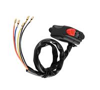 TOPINCN Ensemble de Commutateur de Guidon de Moto de 7/8 Pouces, Interrupteur Marche/arrêt Résistant aux Intempéries avec Fils Longs, adapté aux Motos, VTT, Scooters, Plastique de qualité