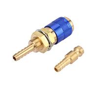 TOPINCN Ensemble de Connecteurs Rapides, Facile à Installer, Forte Usure pour Torche de Soudage MIG TIG, Raccord de Torche de Soudage, Diamètre Intérieur du Tuyau M6 (BLUE)