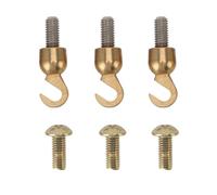 TOPINCN Ensemble de Crochets de Coque de Poids D'Horloge, Crochet Ouvert et Boulons en Laiton, 3 Jeux avec Vis Inférieures, Fixation Sécurisée, pour Horloge Grand-père Grand-mère