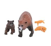 TOPINCN Ensemble de Figurines de Jouets d'ours, Figurines de Famille d'ours d'animaux de la Forêt pour L'apprentissage des Sciences de la Nature, Fournitures de Fête de Créatures en