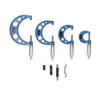 TOPINCN Ensemble de Micromètres Extérieurs en Métal, Outil de Mesure de Haute Précision pour Pièces de Précision 4 Pièces 0-3,9 Pouces pour Machinistes