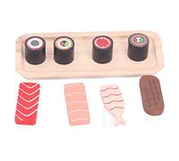 TOPINCN Ensemble de Nourriture pour Trancher Les Sushis, Jouet d'apprentissage avec des Morceaux de Sushi et Un Plateau de Rangement, Jeux de Table de Pique-Nique pour Enfants