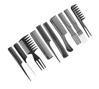 TOPINCN Ensemble de Peignes Professionnels de Coiffure, Conception Ergonomique Durable pour Salon et Salon de Coiffure, Plastique et Acier Inoxydable, 10 Pièces