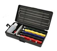 TOPINCN Ensemble de Pierres à Aiguiser pour Meuleuse, Système D'affûtage de Couteaux à Angle Fixe de Cuisine Professionnel Durable pour un Usage Domestique