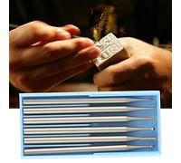 TOPINCN Ensemble de Sculptures Efficaces en Acier au Tungstène pour Divers Projets de Sculpture, adapté au Métal, aux Bijoux et au Bois, 6 Outils de Micro-gravure pour Artistes (petit ensemble)