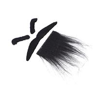 TOPINCN Ensemble de Sourcils et Barbe en Peluche pour Halloween, Décoration de Costume Auto-adhésive pour Fêtes Amusantes et Productions Théâtrales (carte papier violet)