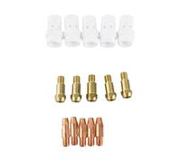 TOPINCN Ensemble de Supports de Pointe de Diffuseur de Gaz de Pointe de Contact 14 Pièces pour Torche de Soudage Binzel 36KD MIG, Excellent Ajustement, Performances Stables pour les Professionnels