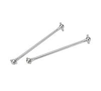 TOPINCN Ensemble D'entraînement de Voiture RC en Acier Inoxydable Durable - Remplacement d'arbre D'entraînement en Métal Flexible et Robuste - Lot de 2 pour 124017 124016 144010
