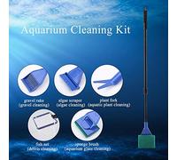 TOPINCN Ensemble D'outils de 5 Pouces de 5 Pouces Durable Kit de Nettoyage D'aquarium pour Les Algues Rouillées pour Une Maintenance Simple et Un Beau Style de Vie pour Un Environnement de Vie