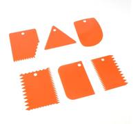 TOPINCN Ensemble D'outils de Grattoir en Argile en Plastique Souple Orange, pour Projets de Sculpture et D'artisanat en Argile Bricolage, 6 Pièces