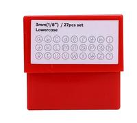 TOPINCN Ensemble D'outils de Tampon Métallique, Marques en Acier en Acier en Carbone 40cr, 3 Mm -Mm -set de Tampon à Jewelry avec Boîte en Plastique pour Bracelets (1#12)