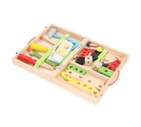 TOPINCN Ensemble D'outils en Bois pour Enfants, Jouet de Construction de Boulons à écrou de Bricolage avec Boîte de Rangement pour Les Tout-Petits, Garçons et Filles, d'anniversaire et