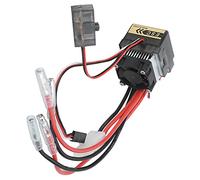 TOPINCN ESC brossé étanche 360A avec Dissipateur de Chaleur et Ventilateur de Refroidissement pour Chenille 1/10 RC, ESC en Alliage D'aluminium, pour Véhicules Tout-Terrain, Noir Argent