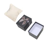 TOPINCN Étui de Rangement de Montre de Luxe, Boîte de Montre à Nœud Papillon, Boîte Anti-Rayures pour Anniversaire et Noël (Black)