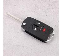 TOPINCN Étui Porte-clés Intelligent adapté pour 2007-2010 Eclipse, 3 + 1 Boutons, Conception Durable et Pratique, Noir, 1 unité