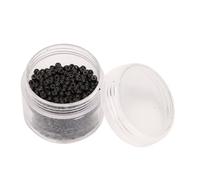 TOPINCN Extension de Cheveux en Silicone Durable, 3mm X 2mm, Perles, Anneaux, Outil pour Diverses Qualités de Cheveux, 1000 Pièces, Noir/marron Clair (Marron foncé foncé)