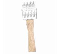 TOPINCN Extracteur de Miel, Rouleau à Aiguilles de Décapsulage, Outil D'extraction de Miel D'apiculture avec Aiguilles Denses et Manche en Bois, pour L'extraction de Peignes de