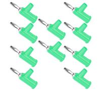 TOPINCN Fiches Bananes Empilables, Connecteurs Durables sans Soudure de 4mm pour Tests électriques, Matériau en Laiton, 10 Pièces (GREEN)