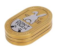 TOPINCN Fidget Slider, Jouet de Carte à Pousser en Métal en Acier Inoxydable Fidget Toys pour Adultes, Jouet Sensoriel, Pièces de Monnaie Haptiques, Motif gravé de Lapin, Soulagement