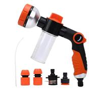 TOPINCN Fixation de Tuyau de Lavage pour Chien avec Distributeur de Savon, 8 Modes de Pulvérisation, Pulvérisateur de Douche pour Animaux de Compagnie avec Débit D'eau Réglable pour le