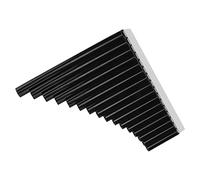 TOPINCN Flûte de Pan pour Débutants, Matériau ABS Durable, Parfait pour Enseigner et Jouer de la Musique, Comprend un Sac Fourre-tout, 18 Tuyaux, Idéal pour les Enfants et les Adultes (BLACK)