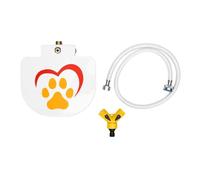 TOPINCN Fontaine d'eau pour Chien, Distributeur de Boisson contrôlé par Les Pattes, Jouet Interactif D'arrosage sans électricité pour Chien D'extérieur avec Connecteur de Tuyau