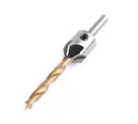 TOPINCN Foret à Fraiser en Acier au Carbone, Conception à Cinq Cannelures, Outil D'ébavurage pour un Retrait Rapide des Copeaux, Ensemble D'outils pour le Travail du Bois (Simple 5mm + petite clé)