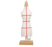 TOPINCN Forme de Robe de Poupée de 12,2 Pouces, Mini Mannequin de Couturière, Forme de Couture Réglable avec Base en Bois Robuste pour les Studios de Couture à Usage (Ju bois/toile/acier inoxydable 2)