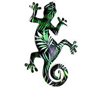 TOPINCN Gecko Décoration murale en métal - Sculpture murale colorée de lézard - Décoration à suspendre - Sculpture d'art pour l'intérieur et l'extérieur - Pour la maison, la chambre à coucher, le