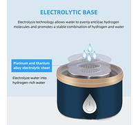 TOPINCN Générateur d'eau Portable Riche en Hydrogène, Tasse en Verre Rechargeable de 420ml pour Améliorer le Métabolisme et la qualité du Sommeil (BLUE)