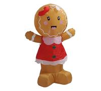 TOPINCN Gonflable Fille Gingerbread pour Saint-Valentin 3,9ft avec Lumières LED Super Lumineuses et Polyester 210T Imperméable pour Décoration de Jardin et Pelouse Extérieure (Prise UE 220-240V)