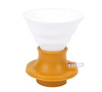 TOPINCN Goutteur de café en Céramique, Cafetière Manuelle, Goutteur D'immersion avec Silicone Résistant à la Chaleur pour le café versé à la Main à la Maison ou au Bureau (YELLOW)