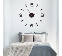 TOPINCN Grande Horloge Murale Horloge Murale Surdimensionnée Grande Horloge Murale Diy Acrylique Silencieux Moderne Noir sans Cadre 40 Cm pour le Salon Chambre à Coucher Décoration