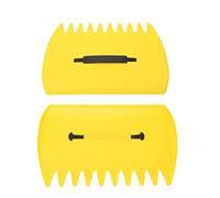 TOPINCN Griffes de Râteau à Main Portables avec Dents Dentelées, 2 Pièces, Attrape-Feuilles d'automne, pour Un Nettoyage Efficace des Débris dans Les Jardins Domestiques, ABS Jaune