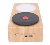 TOPINCN Haut-Parleur 5.0 sans Fil, Tourne-Disque, avec Son Stéréo, Veilleuse, pour Chambre à Coucher, Maison, Bureau