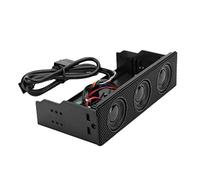TOPINCN Haut-Parleur Stéréo Surround PC, Panneau Avant avec Micro intégré pour Boîtiers D'ordinateur, Matériau ABS Durable 5,25 Pouces STW-9005