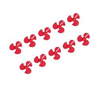 TOPINCN Hélice ABS à 3 Pales de 50mm, Lot de 10, pour Modèles de Voitures Jouets à Monter Soi-même, Hélices Tournantes de Remplacement (Rouge)