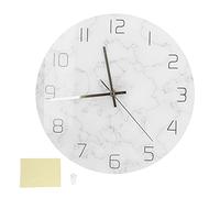 TOPINCN Horloge Murale en Marbre Mode Salon fissuré Décoration Horloge Murale Silencieuse Acrylique Simple Décoratif Muet Horloge Murale Surveillance Météo Horloges