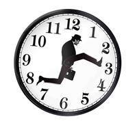 TOPINCN Horloge Murale, Humoristique de la Comédie Britannique Inspirée du Ministère de Silly Walk | Décoration pour la Maison | Nouvelle Montre Murale | Horloge Silencieuse