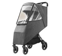 TOPINCN Housse de Pluie Universelle pour Poussette, Housse de Pluie Coupe-vent pour Poussette, Protection de Landau Résistante au Froid pour les Voyages des Tout-petits, Protection (GRAY)