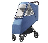 TOPINCN Housse de Pluie Universelle pour Poussette, Housse de Pluie Coupe-vent pour Poussette, Protection de Landau Résistante au Froid pour les Voyages des Tout-petits, Protection (Bleu Lin)